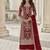 Burgundy color girlie butterfly net ceremonial salwar kameez for glamorous looks