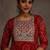 Red women leheriya printed screen print festive straight kurta