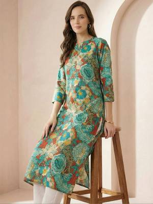Multicolor women floral printed floral kurta 1