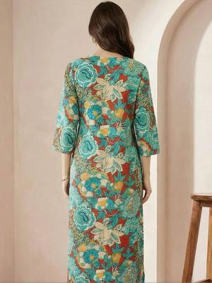Multicolor women floral printed floral kurta 3