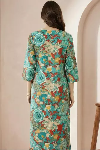 Multicolor women floral printed floral kurta