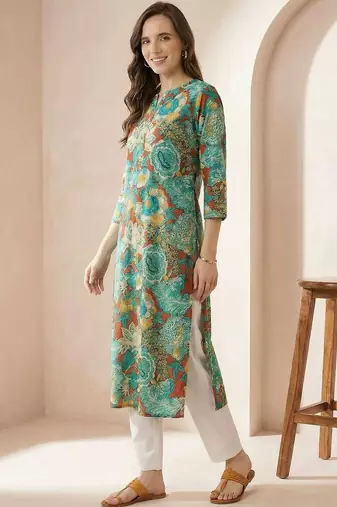 Multicolor women floral printed floral kurta