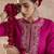Pink floral embroidered zari work straight kurta