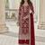 Burgundy color girlie butterfly net ceremonial salwar kameez for glamorous looks