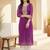 Purple women leheriya printed sequinned georgette kurta
