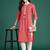 Pink women leheriya printed kurta