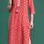 Pink women leheriya printed kurta