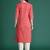 Pink women leheriya printed kurta