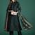 Green women ethnic motifs embroidered kurta with trousers & dupatta