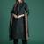 Green women ethnic motifs embroidered kurta with trousers & dupatta