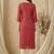Maroon women floral embroidered thread work kurta