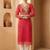 Pink women leheriya printed georgette kurta
