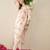 Cream women floral printed thread work floral kurta