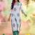 White women floral printed kurta