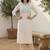 White women embroidered thread work kurta