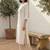 White women embroidered thread work kurta