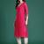 Magenta leheriya printed mirror work chiffon kurta