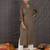 Grey women ethnic motifs printed sequinned kurta