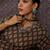 Grey women ethnic motifs printed sequinned kurta