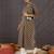 Grey women ethnic motifs printed sequinned kurta