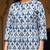 Blue women ethnic motifs printed straight kurta