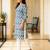Blue women ethnic motifs printed straight kurta