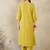 Olive women solid kurta with trouser