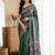 New Designer Semi Model Silk Blend Ultra Soft With ajarakh Print And Real Mirror Saree With Blouse Set