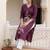 Burgundy floral embroidered thread work kurta