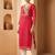 Pink women leheriya printed georgette kurta