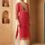 Pink women leheriya printed georgette kurta