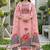 Pink color banarasi cotton fabric ethnic partywear salwar kameez