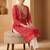 Pink women leheriya printed georgette kurta
