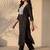 Black women ethnic motifs embroidered thread work kurta