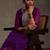 Purple women leheriya printed sequinned georgette kurta