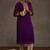 Purple women leheriya printed sequinned georgette kurta