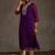 Purple women leheriya printed sequinned georgette kurta