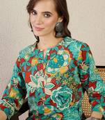 Multicolor women floral printed floral kurta