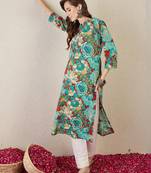 Multicolor women floral printed floral kurta