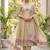 Beige color banarasi cotton fabric ethnic partywear salwar kameez