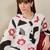White geometric printed a-line pure cotton kurta with palazzo
