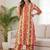 Multicolor women printed regular pure cotton kurta with trousers