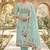 Blue color banarasi cotton fabric designer ethnic partywear suit