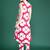 Pink floral printed pleated pure cotton kurta with trousers
