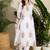 White women floral printed regular pure cotton kurta with trousers