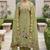 Green color banarasi cotton fabric designer ethnic partywear suit