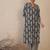 Black women ethnic motifs printed cotton kurta with trousers