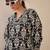Black women ethnic motifs printed cotton kurta with trousers