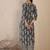Black women ethnic motifs printed cotton kurta with trousers