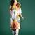 Off white floral printed kurta with trousers